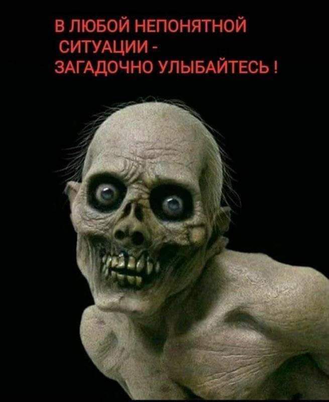 В ЛЮБОЙ НЕПОНЯТНОЙ СИТУАЦИИ ЗАГАДОЧНО УЛЫБАЙТЕСЬ
