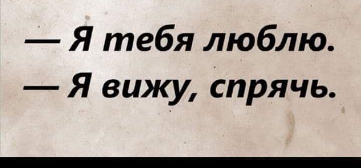 Я тебя люблю Я вижу прячь