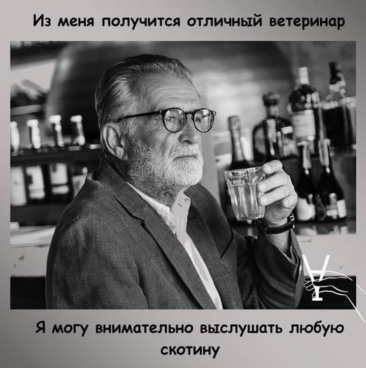 Из меня получится отличный ветеринар Я могу внимательно выслушать любую ь СКОТИНУ