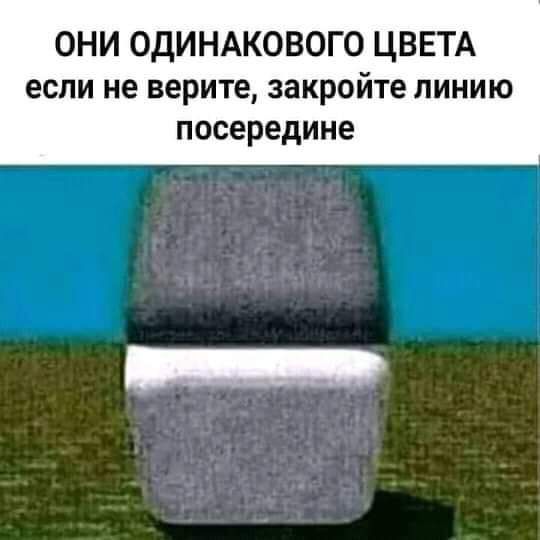 ОНИ ОДИНАКОВОГО ЦВЕТА если не верите закройте ЛИНИЮ посередине