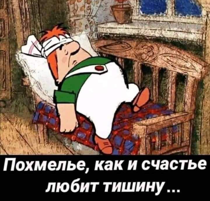 Похмелье как и счастье любит тишину