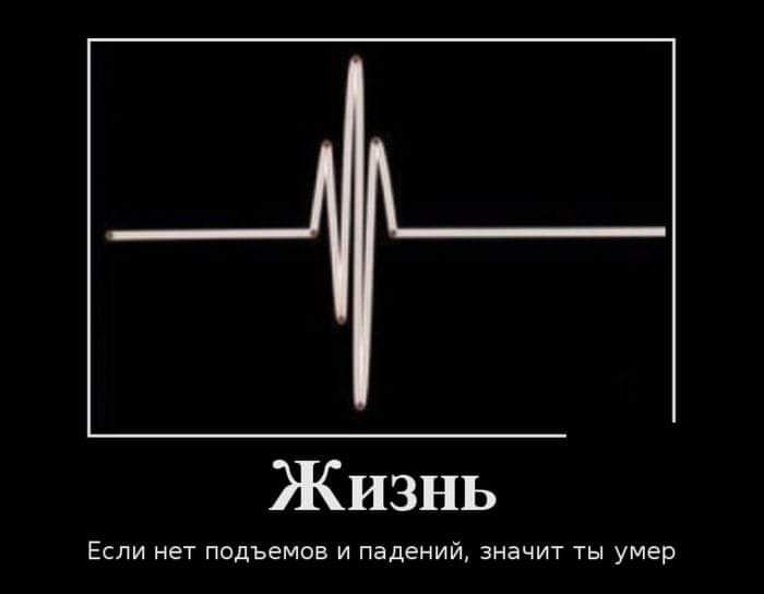 Жизнь ЕСЛИ нет подъемов И падений значит ТЫ умер