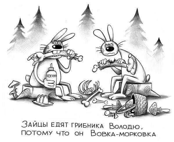 ЗАйцы ЕПЯТ гривникд Володю потому что он Вовыморкови