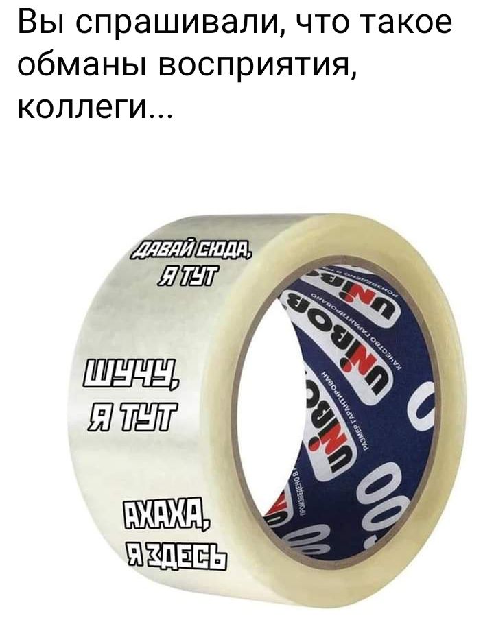 ВЫ СПРЭШИВЭЛИ ЧТО Такое обманы ВОСПРИЯТИЯ КОЛЛЭГИ