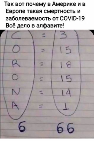 Так вот почему в Америке и Европе такая смертность и заболеваемость от сочные Всё дело алфавите