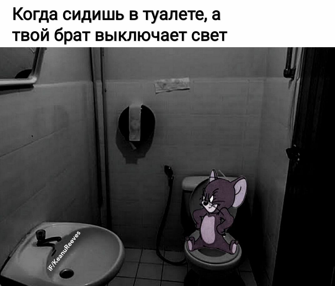Когда сидишь в туалете а твой брат выключает свет