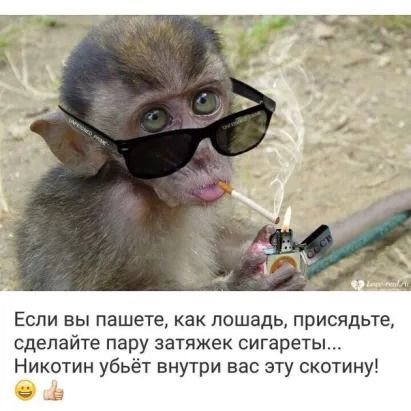 Если вы пашете как лошадь присядь сделайте пару затяжек сигареты Никотин убьёт внутри вас эту скптину А