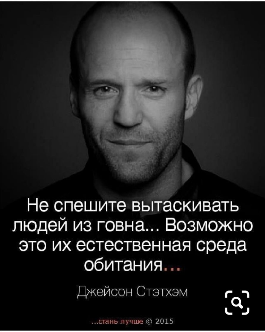 Не спешите вытаскивать людей из говна Возможно это их естественная среда обитания Джейсон Стэтхэм 1 сгань лучше 2015