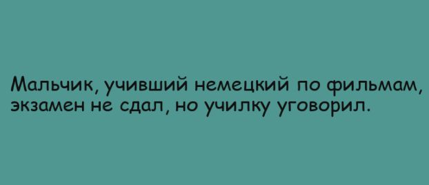 Мальчик учивший немецкий по фильмам экзамен на сдал но училку уговорил