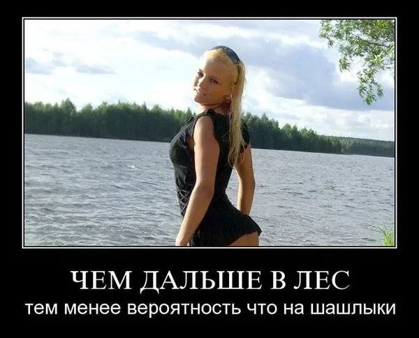 ЧЕМ ДАЛЬШЕ В ЛЕС Тем менее ВеРОЯТНОСТЬ ЧТО на шашлыки