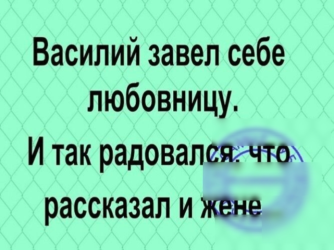 Василий завел себе любовницу И так радовалсита рассказал и