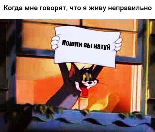 КОГДЗ мне ГОВОРЯТ ЧТО Я ЖИВУ неправильно Пошли выпад