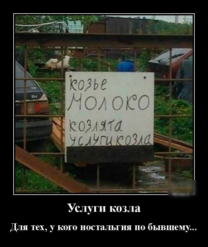 Услуги козла Для тех у кого ностальгия по бывшему