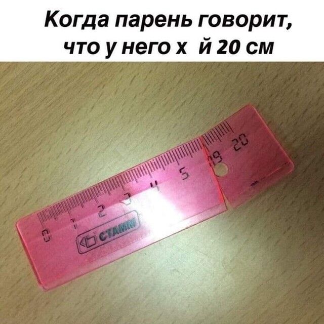Когда парень говорит что у него х й 20 см