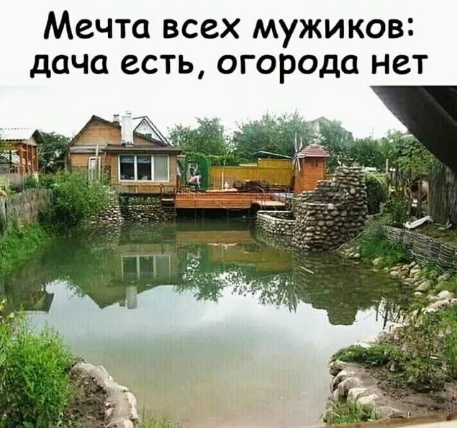 Мечта всех мужиков дача есть огорода нет