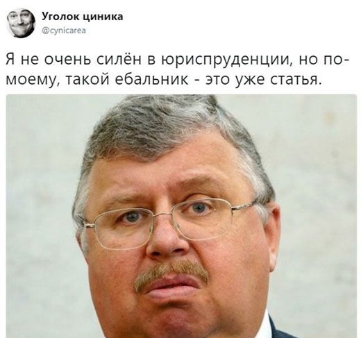 Уголок циники шеа Я не очень СИЛЁН В ЮрИСПруДеНЦИИ НО ПО МОЕМУ такой ебальник ЭТО уже статья