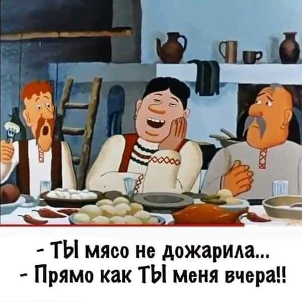 ТЫ мясо не дожарила Прямо как ТЫ меня вчера