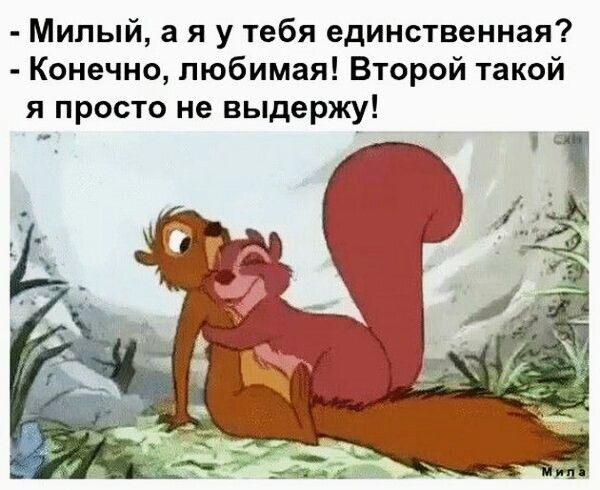 Милый а я у тебя единственная Конечно любимая Второй такой я просто не выдержу іт