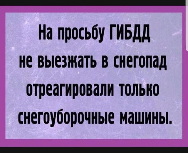 На просьбу ГИБДД не выезжать в снегопад отреагировали тольно снегоуборочные машины