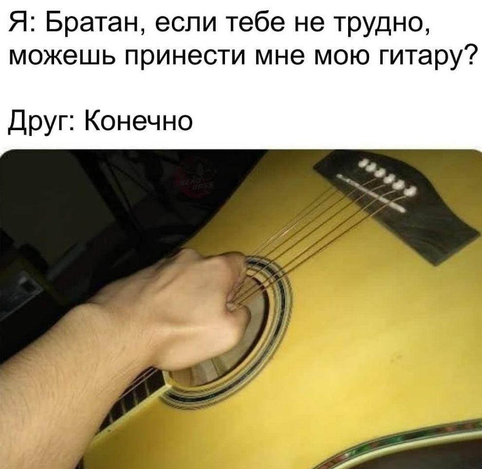 Я Братан если тебе не трудно можешь принести мне мою гитару Друг Конечно