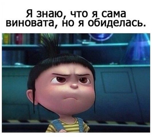 Я знаю что я сама виновата но я обиделась