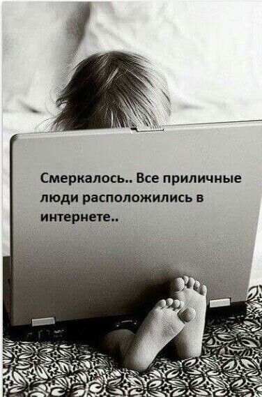 Смеркалось Все приличные люди расположились в интернете