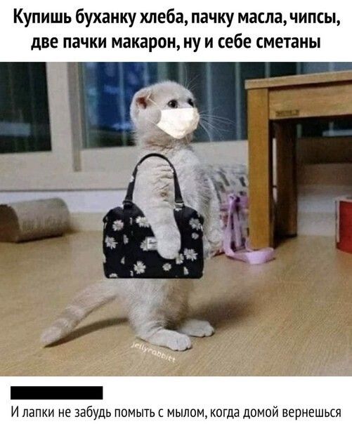 Купишь буханку хлеба пачку масла чипсы две пачки макарон ну и себе сметаны И папки не забудь помыть мылом КОГда ДОМОЙ вернешься