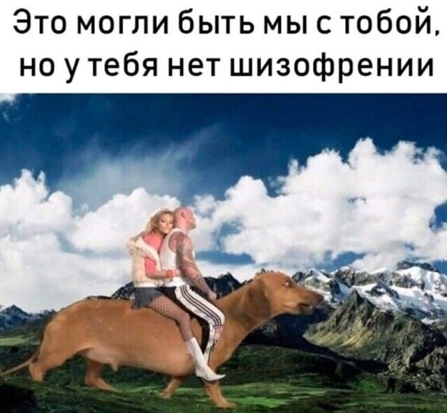 Это могли быть мыс тобой но у тебя нет шизофрении