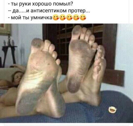 ты руки хорошо помыл даи антисептиком протер мой ты УМНИЧК3