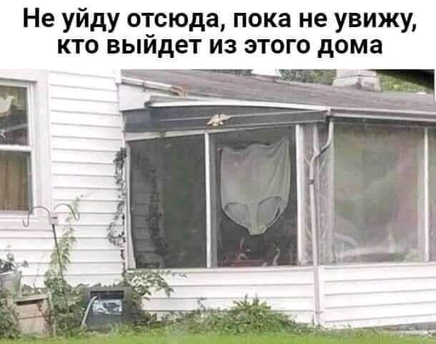 Не уйду отсюда пока не увижу кто выйдет из этого дома ДД _ і