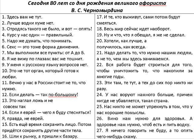 евводня во лап со дня рвждвния ввликоги о истц в с Чернпмырдинп Здесь вам не тут пучше водки хуже нет стродлсьтаного не было и вот опять урсу нас один _ правильный Надо же думать что понимать Секс это тоже Форма движения Мы выполнили все пункты от А до в я же вижу по глазам вас же тошнит Уменя русскомуязьгку вопросов нет 10 Это не тот орган который готов любви 11 Вечно у нас в России стоит не то ч