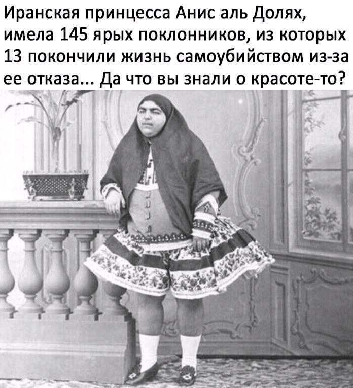Иранская принцесса Анис аль долях имела 145 ярых поклонников из которых 13 покончили жизнь самоубийством изза ее отказа да что вы знали о красо_те_ то