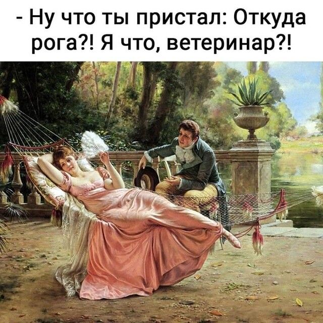 Ну что ты пристал Откуда рога Я что ветеринар