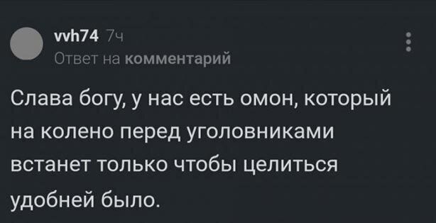 шЬ74 Ч же т комментарий Слава богу у нас есть омон который на колено перед уголовниками встанет только чтобы целиться удобней было