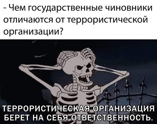 Чем государственные чиновники отличаются от террористической организации