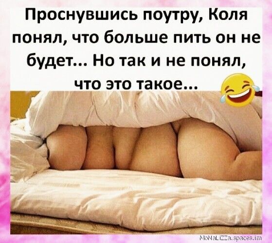 Проснувшись поутру Коля понял что больше пить он не будет Но так и не понял что это такое ф_