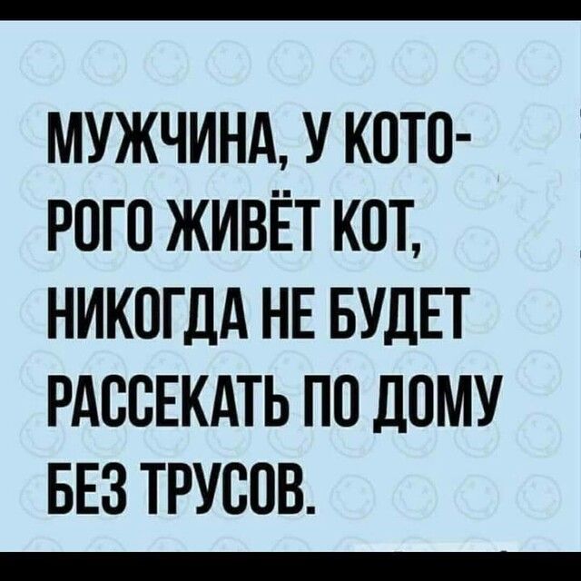 МУЖЧИНА У КОТО РОГО ЖИВЁТ КОТ НИКОГДА НЕ БУДЕТ РАССЕКАТЬ ПП ДОМУ БЕЗ ТРУВПВ