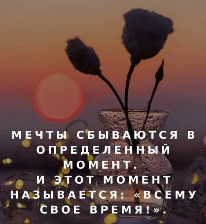 мвчты свывдются в определенный Момент и этот момент ндзывдвтся всвму свов ВРЕМЯ