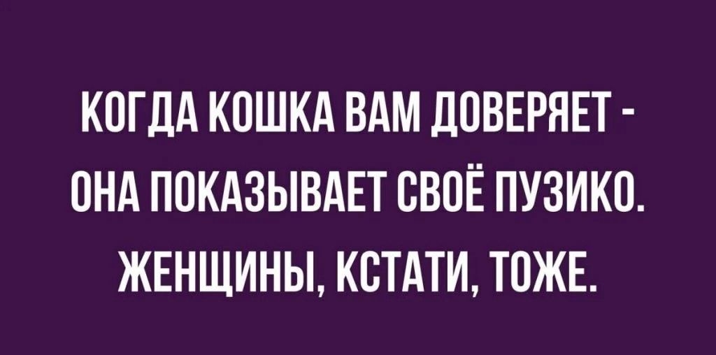 КОГДА КОШКА ВАМ ДОВЕРЯЕТ ОНА ППКАЗЫВАЕТ СВОЁ ПУЗИКО ЖЕНЩИНЫ КСТАТИ ТОЖЕ