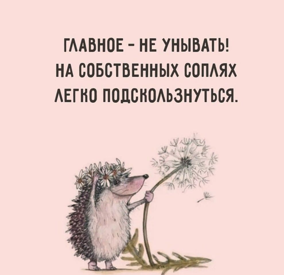 ГААВНОЕ НЕ УНЫВАТЬ НА СОБСТВЕННЫХ ВОПАЯХ АЕГНО ПОДСНОАЬЗНУТЬСЯ