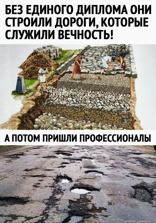 БЕЗ ЕДИНОГО ДИПЛОМА ОНИ СГ РОИЛИ ДОРОГИ КОТОРЫЕ СЛУЖИЛИ ВЕЧНОСГЬ