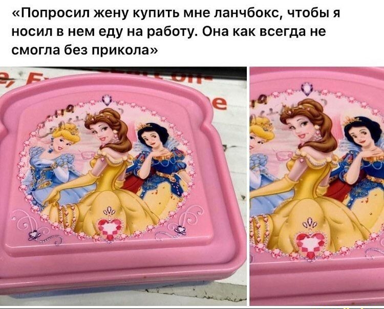 Попросил жену купить мне ланчбокс чтобы я носил в нем еду на работу Она как всегда не смогла без прикола