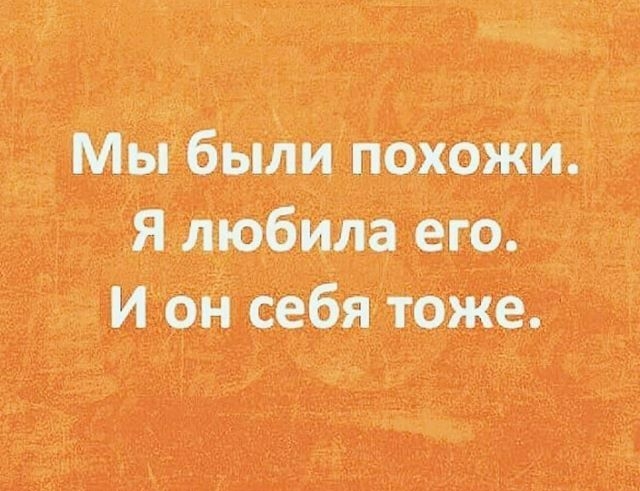 Мы были похожи Я любила его И он себя тоже