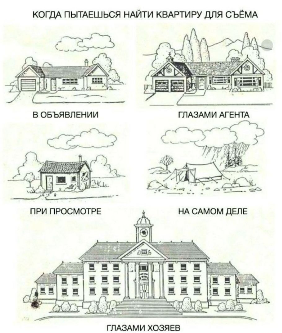 КОГДА ПЫТАЕШЬСЯ НАЙТИ КВАРТИРУ ДЛЯ СЪЁМА