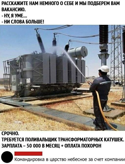 РАССКАЖИТЕ НАМ НЕМНОГО 0 СЕБЕ И мы ПОДБЕРЕМ ВАМ ВАКАНСИЮ НУ я УМЕ НИ СЛОВА БОЛЬШЕ іючНо тгевувтся попимльщик тинюогмлогных кдтушвк ЗАРПЛАТА 50 000 В МЕСЯЦ ОПЛАТА ПОХОРОН _ Командировка в царсгво небесное за счет компании