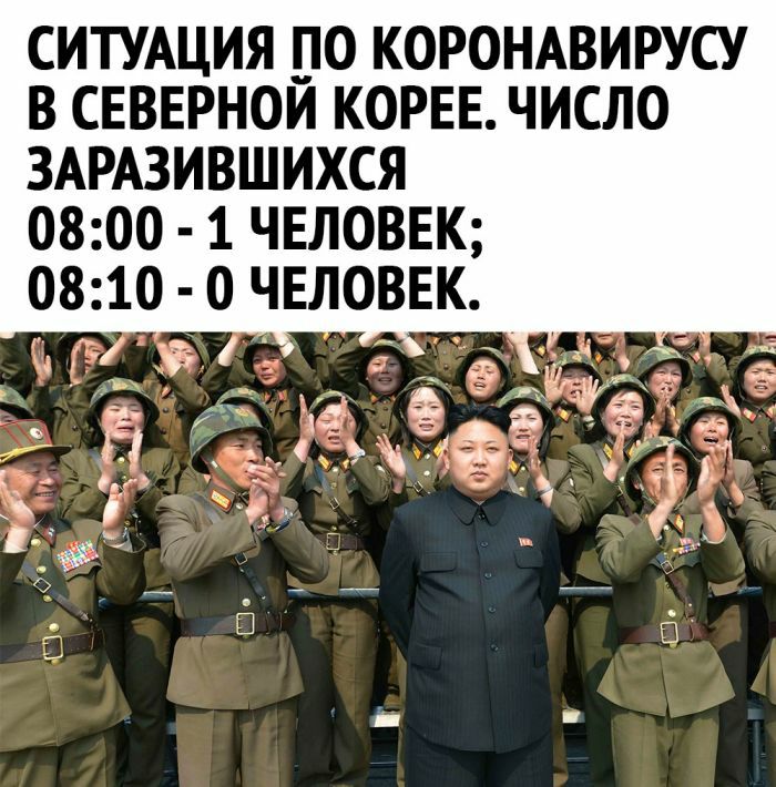 СИТУАЦИЯ ПО КОРОНАВИРУСУ В СЕВЕРНОЙ КОРЕЕ ЧИСЛО ЗАРАЗИВШИХСЯ 08 00 1 ЧЕЛОВЕК 08 10 0 ЧЕЛОВЕИ