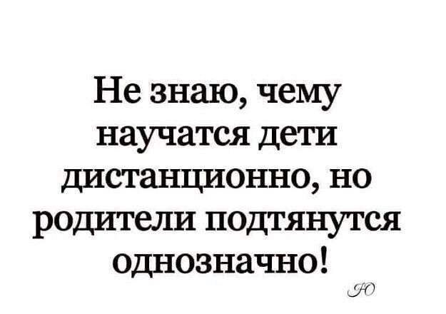 Не знаю чему научатся дети дистанционно но родители подтянутся однозначно