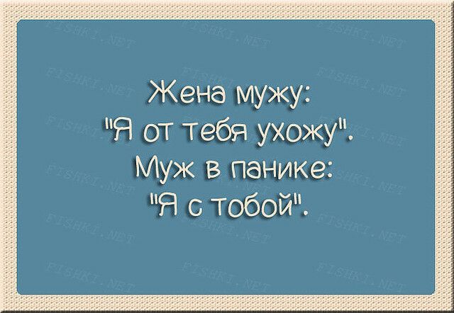 Жена мужу Я от тебя ухожу Муж в панике Я еТобой