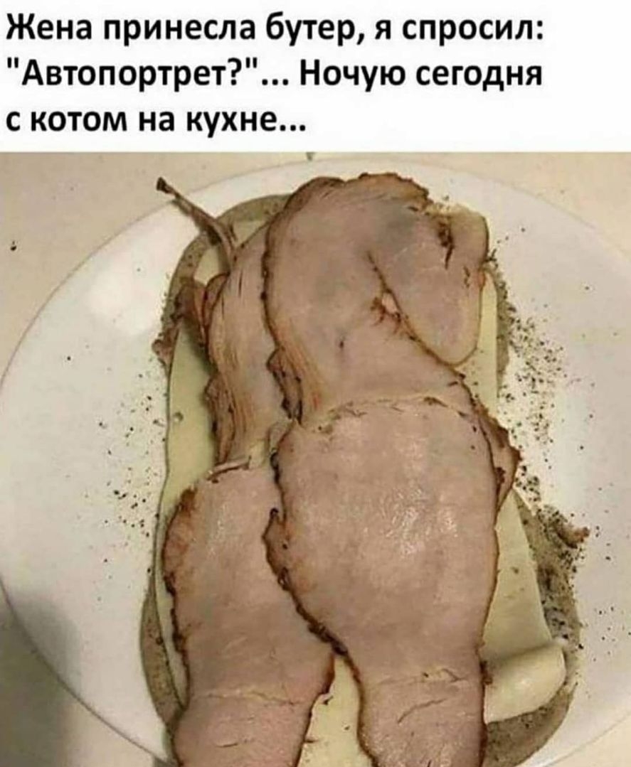 Жена принесла бутер я спросил Автопортрет Ночую сегодня с котом на кухне