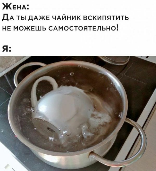 ЖЕНА ДА ты дАЖЕ ЧАЙНИК вскипятить НЕ можешь САмостоятвльно